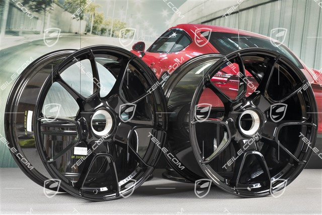 20" Felgensatz 911 Turbo S Exclusive Design, Felgen 11,5J x 20 ET56 + 9J x 20 ET51, Schwarz Hochglanz