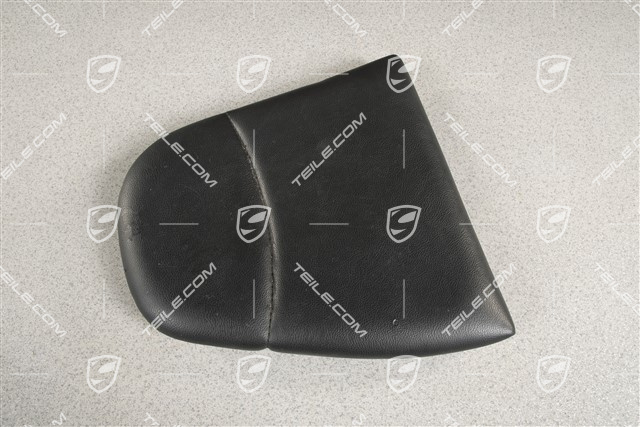 Back seat lower / cushion, Leatherette, Black, R