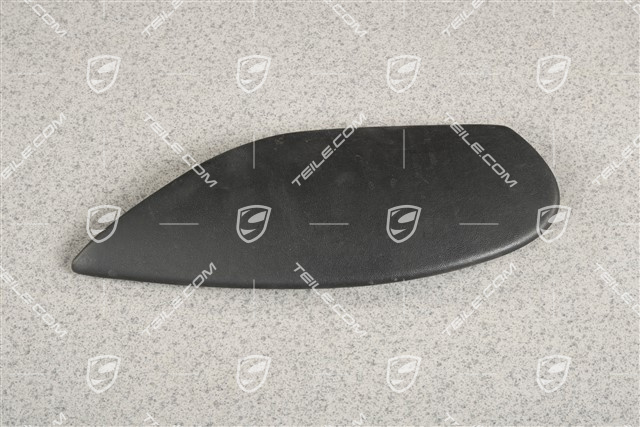 Centre console / tunnel cover, Leather, Lateral, Black, R