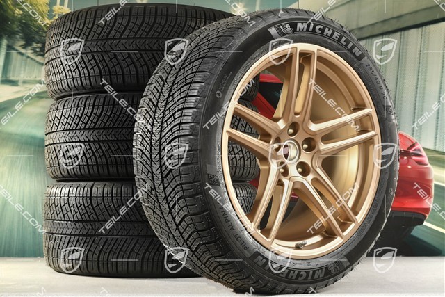 20" "Macan Turbo" koła zimowe, komplet, felgi 9J x 20 ET26 + 10J x 20 ET19 + opony zimowe Michelin Latitude Alpin 5 265/45 R20 + 295/40 R20, neodyme, z czujnikami ciśnienia RDK