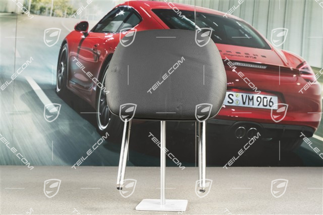 Zagłówek tylny, Skóra, Czarny, L