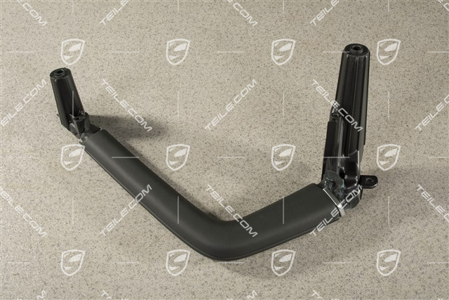 Skórzany Uchwyt / rączka tapicerki drzwi, Czarny, Przód = tył, R