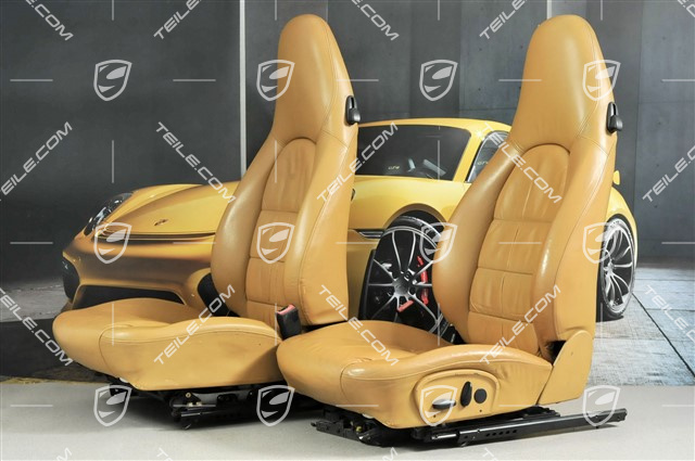 Seats, el adjustable, leather, Savanna, Draped, set (L+R)