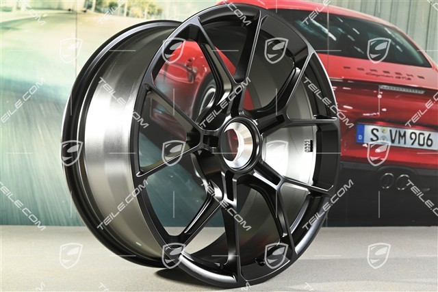 20"+21" GT3 / GT3RS wheel rim set, central lock wheels 9J x 20 ET43 + 11.5J x 21 ET46, suitable for winter use, black silk matt