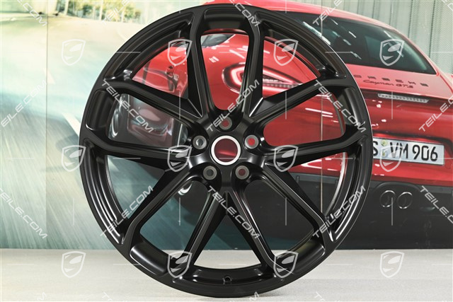 21" Felge "GT Design", 9,5J x 21 ET27, schwarz seidenmatt