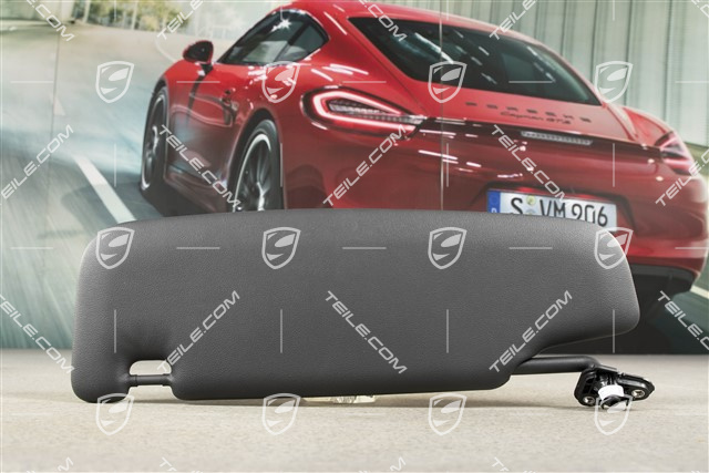 Blenda przeciwsłoneczna, z lusterkiem, Czarna, RHD, R