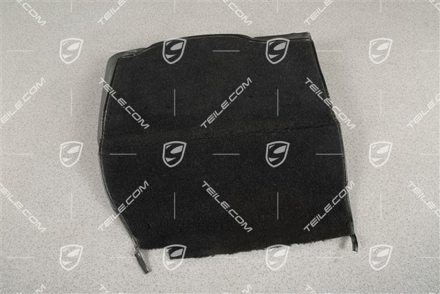 Notsitzrückenlehne / Rücksitz / Rückenlehne, Raffleder, Schwarz, Cabrio, L