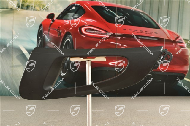 Blenda tapicerki, Osłona klamki, Przód, Czarna, L