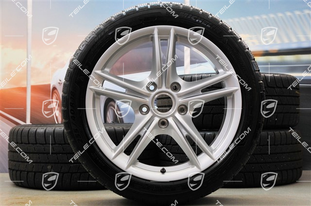 18" Boxster S II Winterräder Satz (Felgen mit Reifen), Felgen vorne 8J x 18 ET57 + hinten 9J x 18 ET43 + Michelin Reifen 235/40 ZR18 + 255/40 ZR18