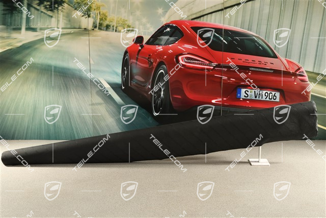 Seat cloth with lettering Porsche, Black