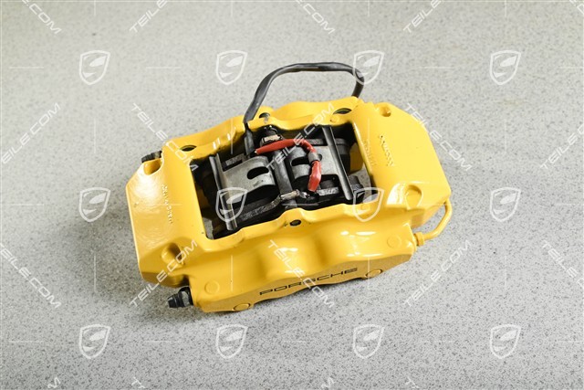 PCCB Fixed calliper without pads, yellow, GT3 / GT2 / Turbo, R