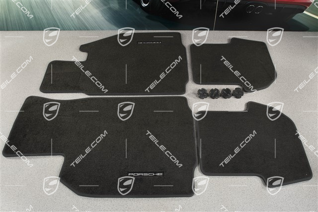 Fussmatten Satz, Schwarz, Rechtslenker / UK-Version, 4 Teile