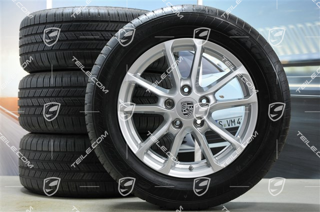 18" koła całoroczne, komplet, Cayenne facelift 2014-> felgi 8J x 18 ET53 + opony wielosezonowe GoodYear Eagle LS2 255/55 R18, czujniki ciśnienia