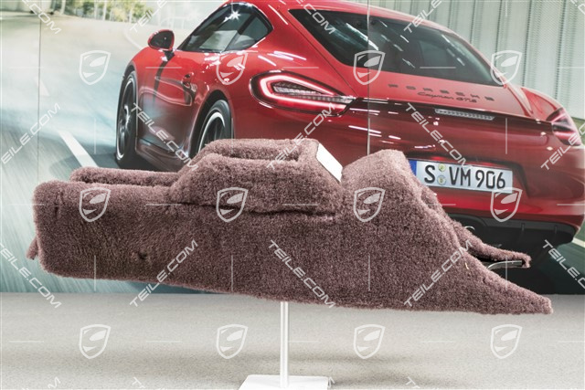 Centre console / tunnel, lower part, cloth, Wine red