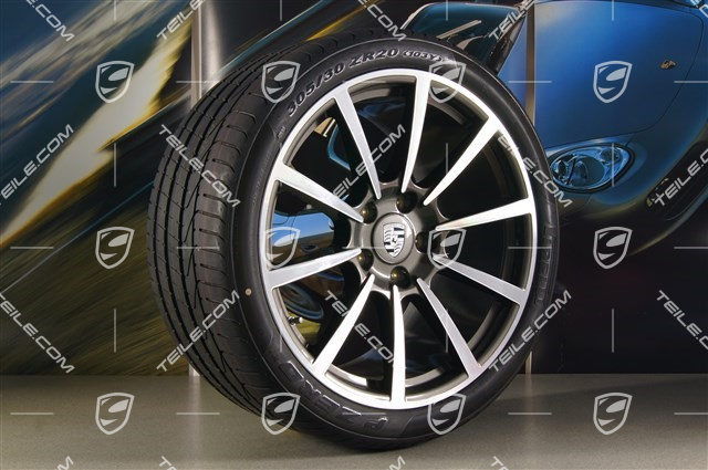 20" summer wheel set Carrera Classic II, wheel 8,5J x 20 ET51 + 11J x 20 ET52 + NEW Pirelli P Zero summer tyres 245/35 ZR20 + 305/30 ZR20, TPMS