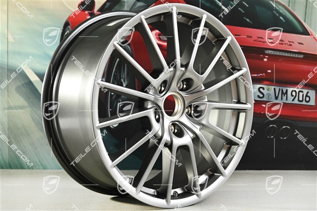 20" Felge Panamera Sport, 9,5J x 20 ET65, Platinum Seidenmatt