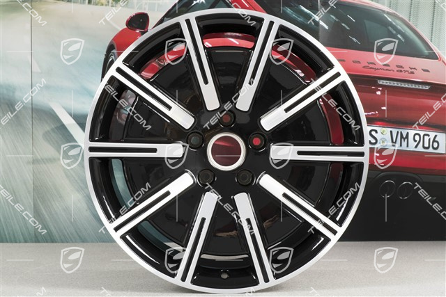 20" Felga Sport Aero, 11J x 20 ET60, czarny wysoki połysk + frezowana powierzchnia