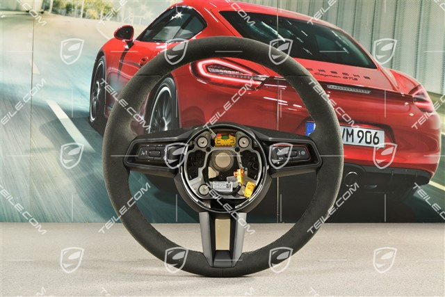 Kierownica multifunkcyjna, Alcantara, Czarna/Czarna