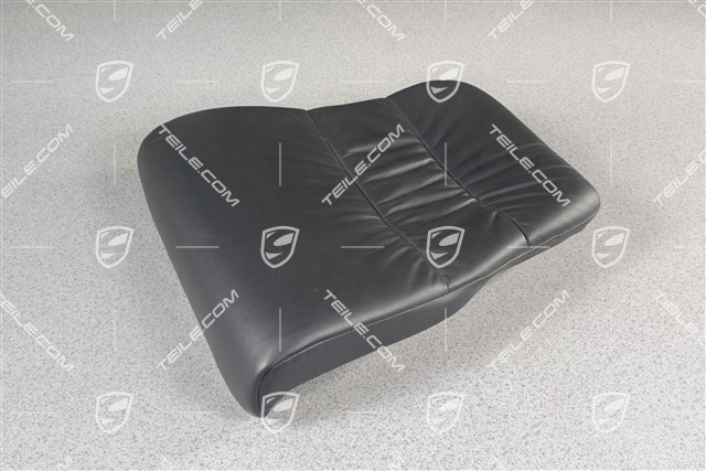 Back seat lower / cushion, Cabrio, draped leather, Metropole blue, L