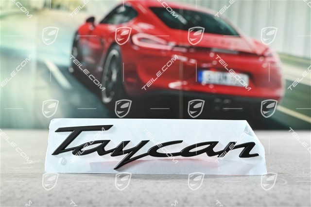 Abzeichen / Emblem Aufkleber TAYCAN Schwarzmatt
