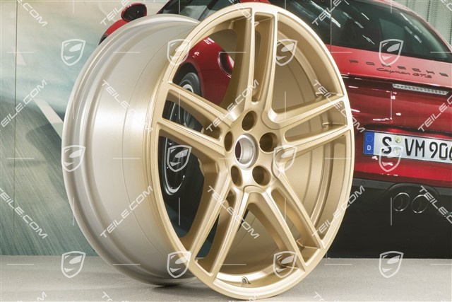 20" komplet felg "Macan Turbo", 9J x 20 ET26 + 10J x 20 ET19, CMS, aurum satynowy półmat