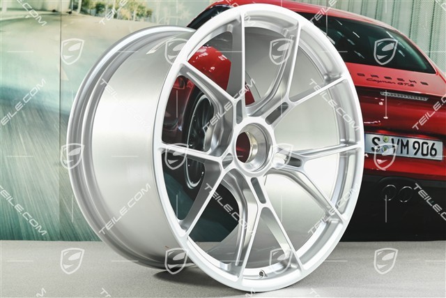 20+21 -inch GT3 wheel rim set, 9,5J x 20 ET46 + 12J x 21 ET45, brilliant silver