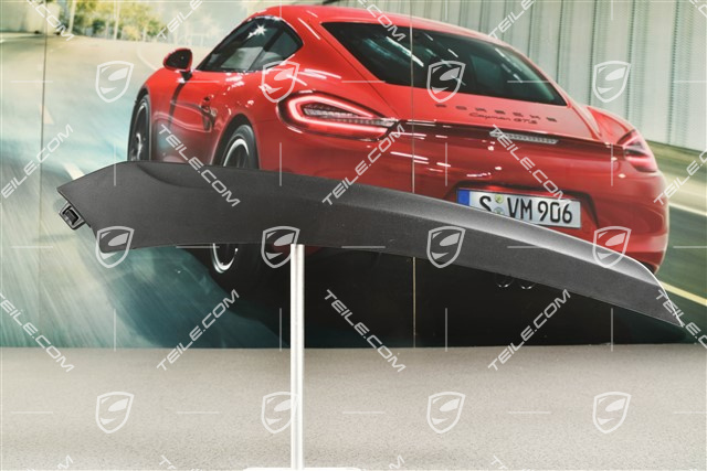 Lamelka / blenda kratki zderzaka, górna, czarny mat, Turbo, R