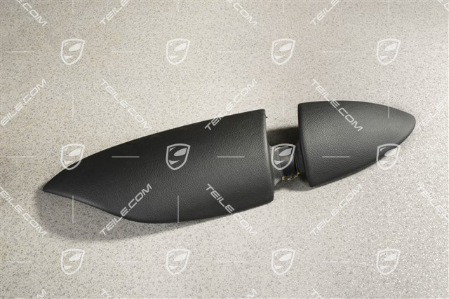 Blenda / osłona podłokietnika tapicerki drzwi tylnych, czarna, L