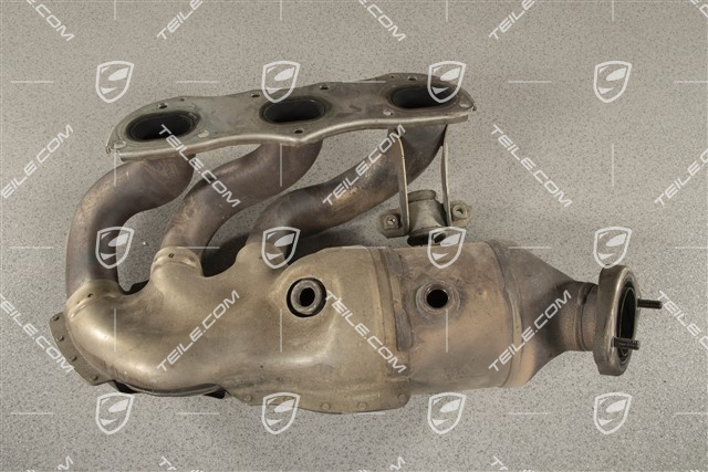 Exhaust manifold with catalityc converter, L