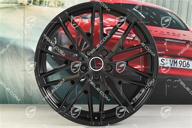 22" Macan RS Spyder Design Felge, 11J x 22 ET47, in schwarz seidenmatt