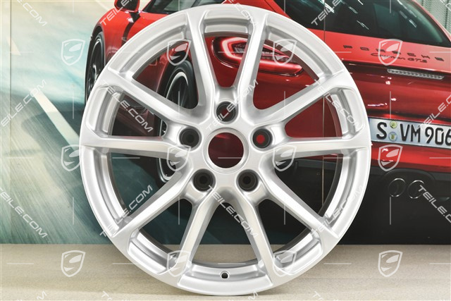 18'' Felge Cayenne Facelift 2014->, 8J x 18 ET 53, Brilliantsilber