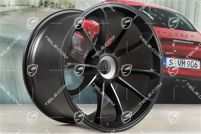 20" rims set GT3, 9J x 20 ET55 + 12J x 20 ET47, in black satin-mat