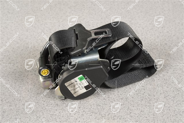 Seat belt, front, Black, Cabrio, R