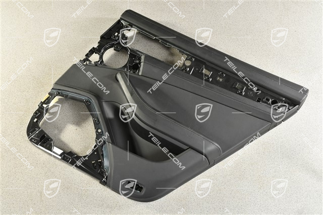 Turverkleidung, hinten, leder, Schwarz, R, (beschadigt leder)