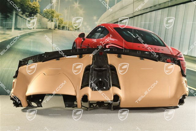 Dashboard trim, leatherette, luxor beige, damaged