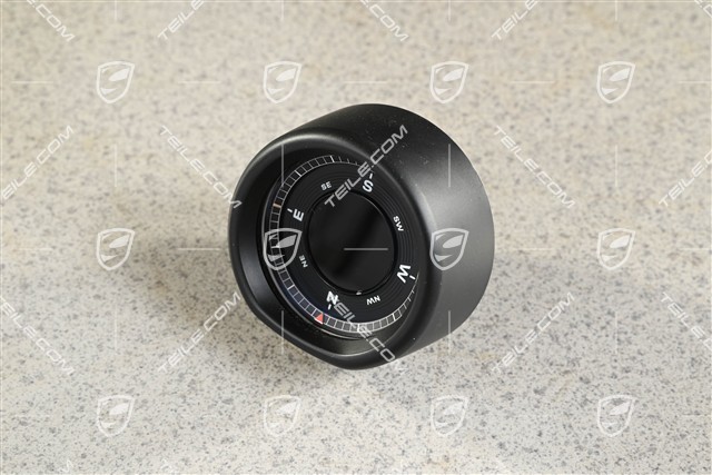 Compass with clock, Black