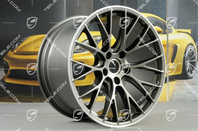 20-inch wheel rim set RS SPYDER Design, 8,5J x 20 ET49 + 11,5J x 20 ET56, Platinum satin-matt