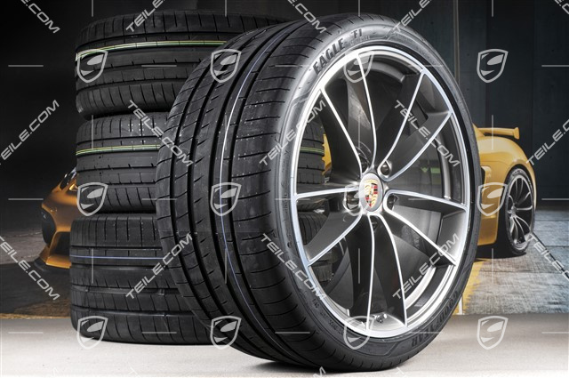 20"+21" Carrera Classic Sommerräder Satz, Felgen 8,5J x 20 ET50 + 11,5J x 21 ET67 + NEUE Sommerreifen 245/35 R20 + 305/30 R21, mit RDK-Sensoren