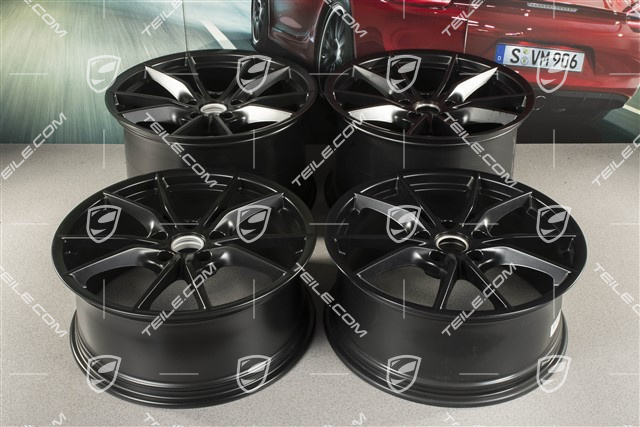 20" komplet felg Carrera S IV, Felgi 8,5 J x 20 ET49 + 11,5 J x 20 ET56, czarny półmat satyna