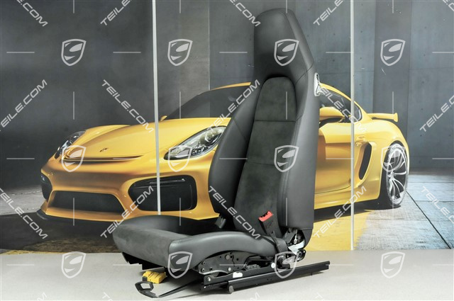 Seat, manual adjustable, leatherette-Alcantara, black, R