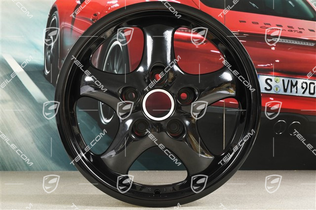 17-inch CUP II wheel set, 7J x 17 ET55 + 8J x 17 ET30, black high gloss