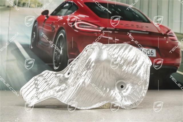 Rear axle subframe heat shield / protection, L