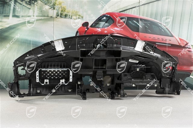 Schalttafelverkleidung / Armaturenbrett, Oberteil, Leder Schwarz