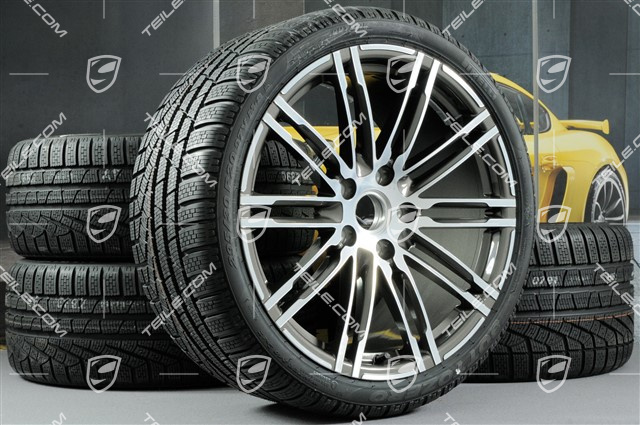 20" Komplet kół zimowych Turbo III, 8,5J x 20 ET51 + 11J x 20 ET70, opony zimowe Pirelli 245/35 ZR20 + 295/30 ZR20, bez czujników ciśnienia RDK