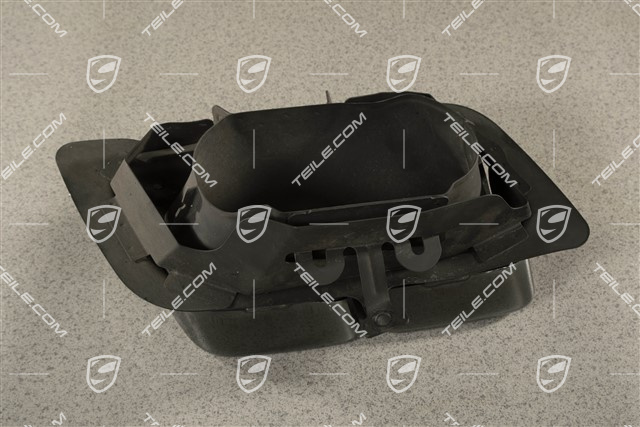 Turbo S, Exhaust system tail pipe, 4-pipe look, Black chrome, L