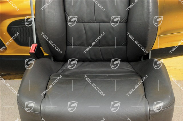 Sitz, el. einstellbar, Heizung, Leder, Spacegrau, Raffleder, L