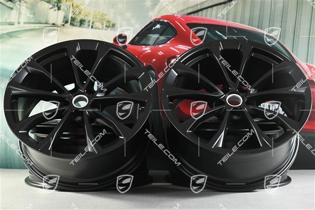 19" Felgensatz Macan Design, 8,5J x 19 ET21 + 9J x 19 ET21, schwarz seidenmatt