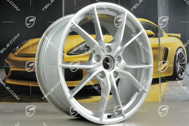 20-inch wheel rim set Carrera S IV, 8,5J x 20 ET49 + 11J x 20 ET56, for winter wheels, C4/C4S/GTS, Brilliant chrome finish