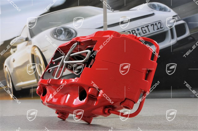 Zacisk hamulcowy, bez klocków, czerwony, Turbo / 4S / S2 / RS, L