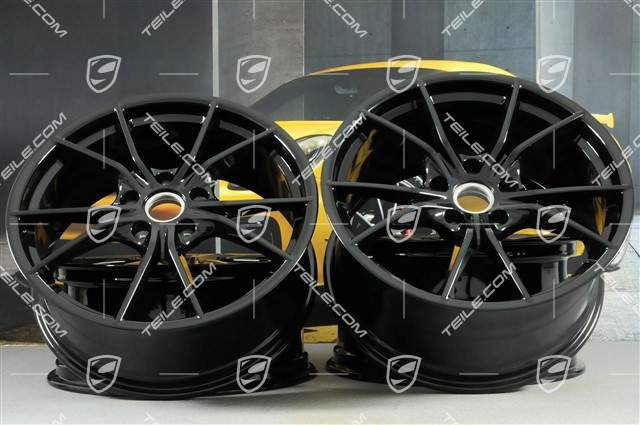 20" Felgensatz Carrera S IV, 8J x 20 ET57 + 10J x 20 ET45, Tiefschwarz Metallic